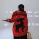 thumbnail image 2 of Suéter de punto para hombre, gráfico rojo, ropa para hombre, jerséis navideños, lindos, de anime, ajustados, de manga larga, 100 % sudaderas, estéticas, memes, 2 of 5