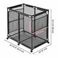 thumbnail image 4 of Yescom 35x33x22 Mesh Pool Storage Bin Rolling Cart Organizer, Blue, 4 of 6
