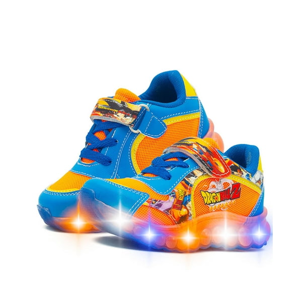 Tenis con Luces Pequenos Pasos Dragón Ball Z para Niño 15-22 Naranja 15.5