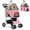 Pink, variant on Magshion Foldable Dog Pet Stroller with Cup Holder, 4 Wheel (Navy Blue)