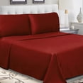 thumbnail image 2 of Superior Tierney Cotton Percale Deep Pocket Sheet Set, Twin XL, Burgundy, 2 of 6