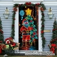 thumbnail image 6 of UV Activated Night Glow Fluorescent Christmas Door Cover Party Banner for Outdoor Indoor Holiday Decoration, Garage Fluorescent 2D Flat Santa Claus Doorcover Backdrop for Xmas Eve New Year Winter, 6 of 6