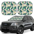 thumbnail image 6 of Kdxio Flamingo Print 2-Piece Sun Shade Front Windshield - Foldable Car Front Window Sunshades for Most Sedans SUV Truck, 6 of 6