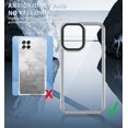 thumbnail image 4 of Case for Samsung Galaxy M33 5G Clear Crystal PC Hard Acrylic Back Cover for Samsung Galaxy M33 5G Transparent Case Military-Grade Protection Anti-Scratch Anti-Yellowing Case Black, 4 of 7