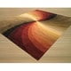 thumbnail image 2 of EORC Multicolored Hand-Tufted Wool Contemporary Swirl Rug, 5' x 8', 2 of 5