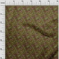 thumbnail image 2 of oneOone Georgette Viscose Fabric Leaves & Floral Block Printed Craft Fabric BTY 42 Inch Wide, 2 of 4
