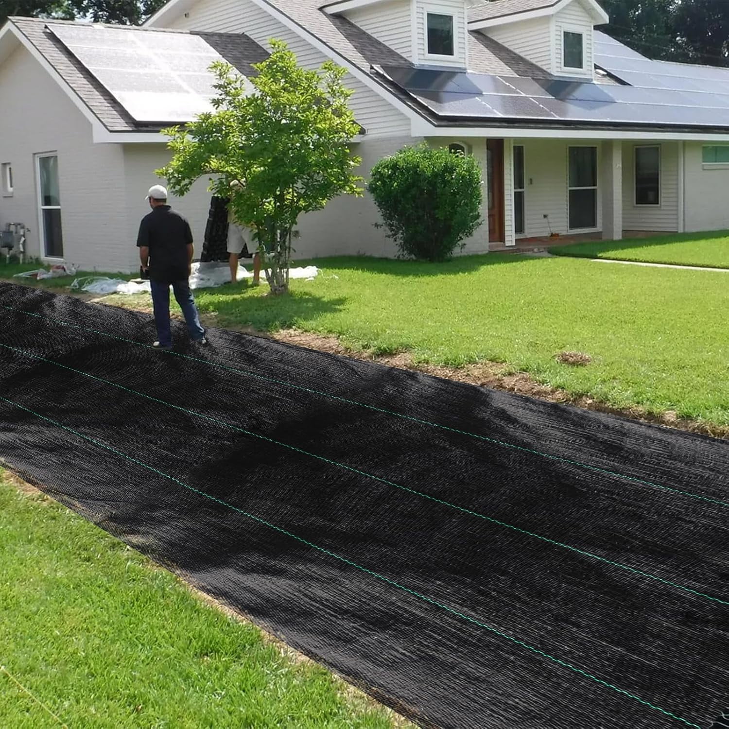 Garden Landscape Fabric 4x180ft Weed Barrier Fabric Heavy Duty,Weed Blocker Fabric, Garden Landscaping Fabric for Underlayment, Gardening Ground, Commercial Driveway Weed Block Cover Mat