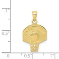 thumbnail image 4 of Diamond2Deal 10k Yellow Gold Basketball Charm Pendant for Women (L- 0.91 inch, W-0.63 inch), 4 of 5