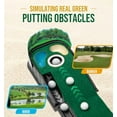 thumbnail image 4 of Putting Green Indoor - Golf Putting  boasts Genuine Green Speed and a Wrinkle-Free Surface. 8ft Practice Putting  with lenticular 3D Backplate, Alignment Guides and Ball Return, 4 of 6