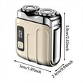 thumbnail image 3 of Hunyinhhh Mini Portable El Ectric Shaver For Men Travel Pocket Foil Shaver USB Rechargeable Water Proof El Ectric Battery Shaver Dry Wet Shaver Babylist Yoose Mini Shaver Men Travel Mens Body Groomers, 3 of 7