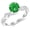 Emerald,White, variant on 1.13 Ctw 14K White Gold Round Twisting infinity Diamond Engagement Ring w/ 1 Carat Black Diamond