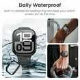 thumbnail image 3 of [2 Pack] Waterproof Hard Case with Tempered Glass for Apple Watch Series 10 42mm, Anti-Scractch Full Cover Screen Protector, Black, 3 of 8
