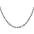 thumbnail image 2 of Solid 14K White Gold 4.2mm Regular Rope with Lobster Lock Chain - 20", 2 of 8