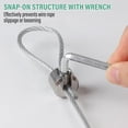 thumbnail image 4 of 10PCS Stainless Steel Cable Clamps, 316 Stainless Steel Cable Clamps with Hexagonal Screw Wrench, Rope Clamp for Wire Rope, Clothesline Tensioner, Cable Tensioner, 2mm M4, 4 of 5