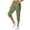 Green, variant on Qulqfy Cotton Women's 2025 Black Capri Casual Cargo High Waisted with Pockets Petite Pants Pants for Teen Girls Packs L