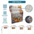 thumbnail image 7 of Table Runners 36 Inches Long Dress Scarves, Orange Blue Fall Farmhouse Kitchen/Dining Table Runner, Short Coffee Tablerunners, Vintage Thanksgiving Pumpkins Maple Leaf 13x36 Inch, 7 of 7