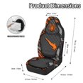 thumbnail image 6 of POLERO Orange Tiger Head Automotive Seat Cover, 2 Piece Polyester Stretch Universal Seat Protectors for Vehicle Interior Sedan and Van, 6 of 12
