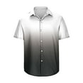 thumbnail image 4 of EQWLJWE Work Shirts for Mens Vintage Bowling Short Sleeve Shirts Gradient Button Down Casual Shirt Fun Mardi Gras Tops for Outdoor Activities, 4 of 5
