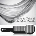 thumbnail image 4 of Hairdressing Comb Set - 2 Pack Flat Top Combs, Heat Resistant Cutting Combs for Styling, Black & White, 4 of 5