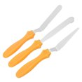 thumbnail image 3 of Toystoory 3 unids/set espátulas de pastel de acero inoxidable Sugarcraft comida repostería espátulas glaseado esparcidor herramientas panadería Cocina y Comedor Naranja Toystoory HA062656-02B, 3 of 6