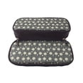 thumbnail image 5 of Lsque Daisies Flowers Printed Big Capacity PU Leather Pencil Case Large Pencil Pouch Stationery Pen Bag Pencil Holder for Teen, 5 of 6