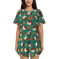 thumbnail image 1 of Fotbe Cartoon Turkey Conjunto de Pijama Estampado para Mujer, 2 Piezas, Ropa de Dormir con Camiseta de Manga Corta y Shorts Suaves-3X-Large, 1 of 6
