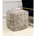 thumbnail image 3 of Pasargad Home Grandcanyon 17" Contemporary Cotton Pouf Ottoman in Multi-Color, 3 of 5