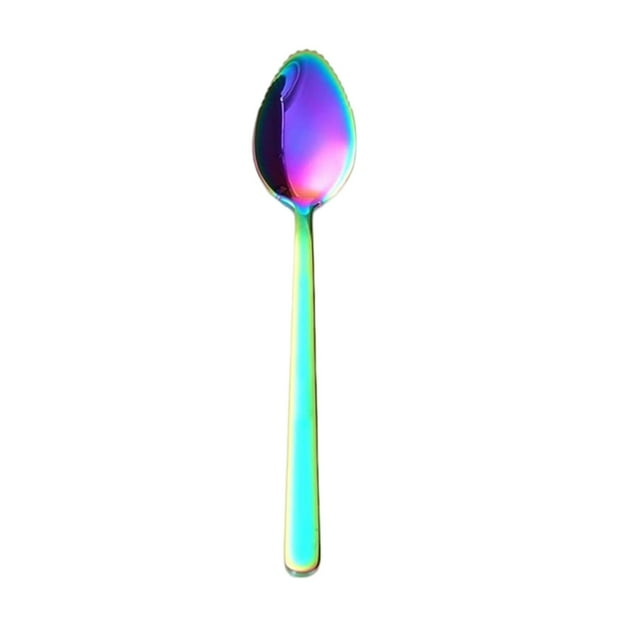 Less Than 5 Tableware 304 Stainless Scissors Baby Fruit Mud Accessory Baby Complementary Food Dredging Scraper Pork Snack Artifact Colorful Scraping Spoon