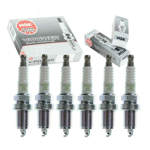6 pc NGK V-Power Spark Plugs compatible with Dodge Ram 2500 Van 3.9L V6 2001
