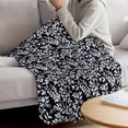 thumbnail image 3 of Black Spring Floral Blanket Soft Cozy Warm Twin Blanket for Bed, Plush Fuzzy Flannel Fleece Blankets for Sofa, Farmhouse Flowers Elegant Pastoral Throw Blankets for Couch, Gifts for Men, 60"x80", 3 of 9
