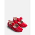 thumbnail image 2 of Wonder Nation Little Girls and Big Girls Scallop Ballet Flats with Tulle Bow, 2 of 4
