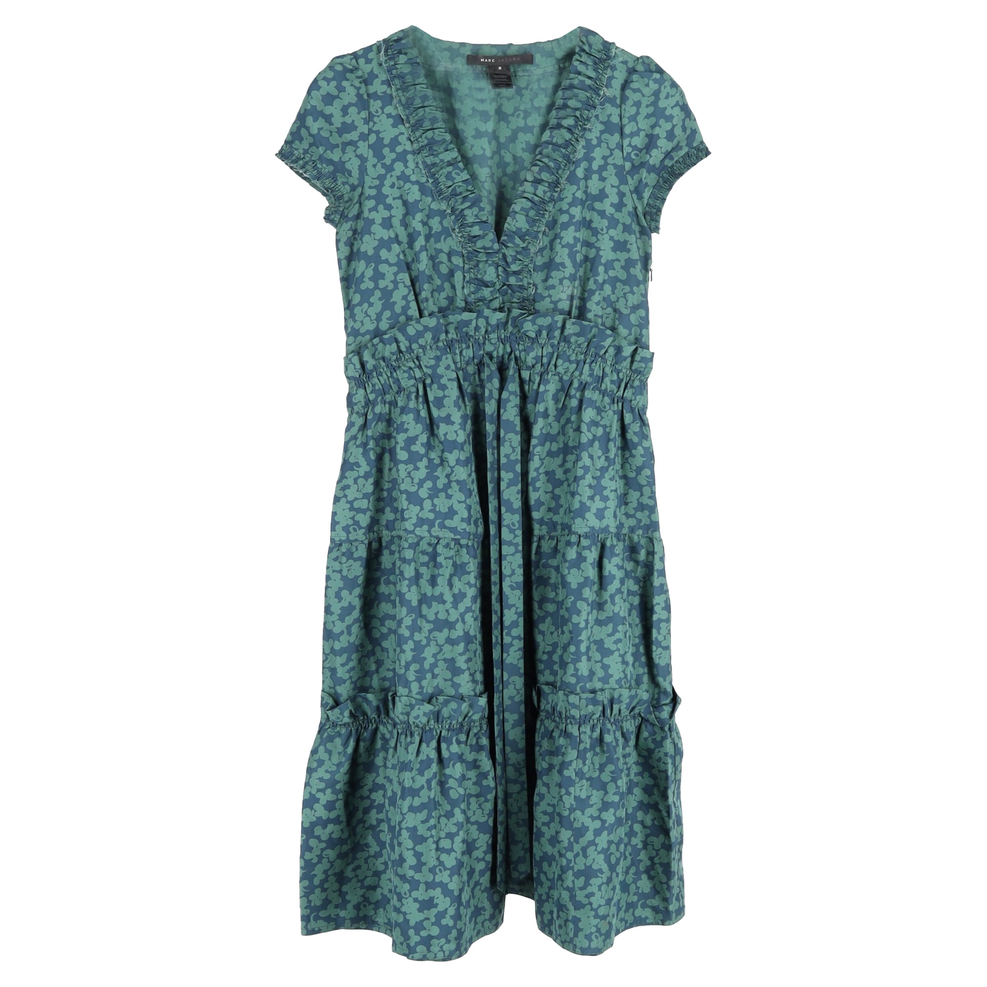 green emerald velvet dress Marc Jacobs // X Sofia Coppola Green & Black Silk The 40's Floral Dress –  VSP Consignment