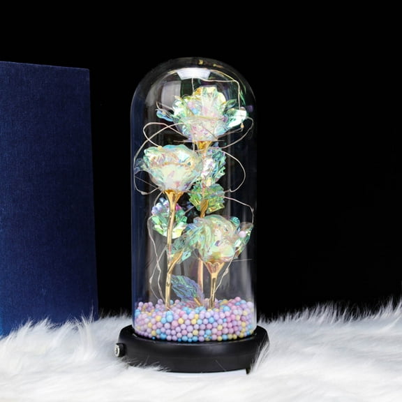 Valentine's Day Sign Valentine Roses Decor, Table Top Decorations Valentine's Day Gifts, Valentine Ornament Valentine LED Light, Valentines Decorations for Office Home(1PC)