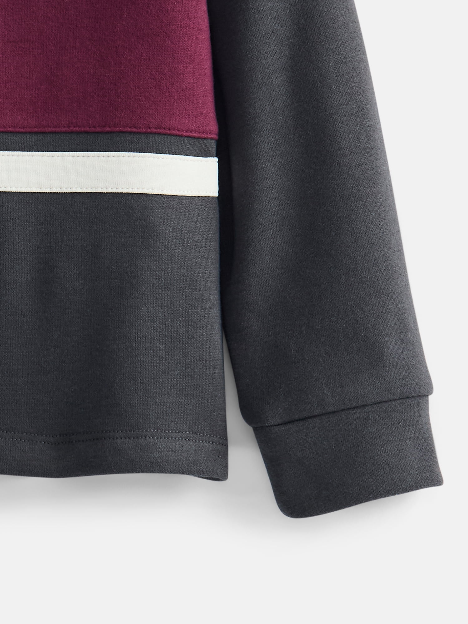 Wonder Nation Boys' Quarter Zip Rugby Fleece Pullover, Sizes 4-18 & Husky