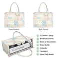 thumbnail image 2 of Large Capacity Tote Bag,Pioneer Flower Floral Print Pattern Handbag Fashion Luxury Tote Bag,15.7"x13"x 5.1" Inches,Laptop Compatible, 2 of 6