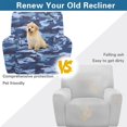 thumbnail image 4 of FKELYI Camo Blue Print Recliner Slipcover with Side Pockets 4 Pcs Sofa Couch Cover Stretch Reclining Chair Covers Soft Lazy Boy Chair Cover for Bedroom Living Room, 4 of 7