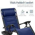 thumbnail image 4 of Best Choice Products Oversized Padded Zero Gravity Chair, Folding Outdoor Patio Recliner w/ Side Tray - Cobalt Blue, 4 of 7