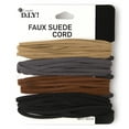 thumbnail image 3 of (4 pack) Cousin DIY Faux Suede Cord Roll, Black, Brown and Gray, 4 Piece, 40 ft, Jewelry Making, 63800155, 3 of 10