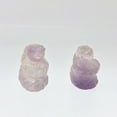 thumbnail image 4 of Charmer Carved Amethyst Snake Serpent Animal Beads | 20x11x7mm | Purple | 2 Beads, 4 of 10