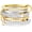 5 Rings Gold & Silver, variant on 18K Gold Plated Stackable Rings for Women, Silver and Gold Mixed Metal CZ Ring Set, Dainty Non-Tarnish Linked Bands for Engagement, Wedding, Birthday, Gifts