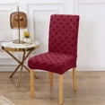 thumbnail image 6 of Set of 2 Dining Chair Covers Thick JacquardPolyester Slipcovers, Elastic Retractable Full Wrap, Dirt Resistant, Machine Washable, Multi Color, 6 of 6