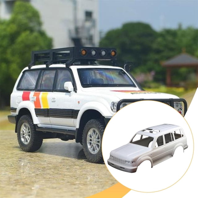 Carrocería de coche RC, distancia entre ejes de 313 mm (12,3 pulgadas), instalación rápida para vehículos RC SCX10 1/10, regalos para niños y adultos.