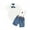 Blue, variant on Musuos Baby Boy Gentleman Suit, 0-3 Years Long Sleeve Lapel Neck Button Romper Shirt with Suspender Pants Spring Summer Outfit