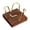 Gold, variant on Walnut Wood 3x3 Inch Desk Note Dispenser, Sturdy Holder For Study And Office Organizer (Rose Gold)
