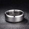 thumbnail image 4 of Anillo de joyería de acero inoxidable para hombres y mujeres, anillos negros, banda de compromiso de boda, espejo de calidad, joyería masculina personalizada, moda, 4 of 4