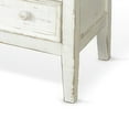 thumbnail image 4 of Rena Side End Table with 3 Drawers, 28 Inch Rustic White Mahogany Wood, 4 of 5