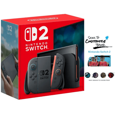 Nintendo Switch 2 Console Bundle with MightySkins Custom Skin Voucher - Latest Model Gaming System