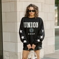 thumbnail image 6 of Women's Gameday Couture  Black Philadelphia Union Velocity Rhinestone Star Sweatshirt, 6 of 6