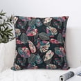 thumbnail image 4 of Yiaed Colorful Tropical Leaves Print Pillow Covers Super Soft Decorative Square Throw Pillow Covers Case Cushion Covers for Sofa Couch Bedroom Car Decor（No pillow core）-16"x16", 4 of 7