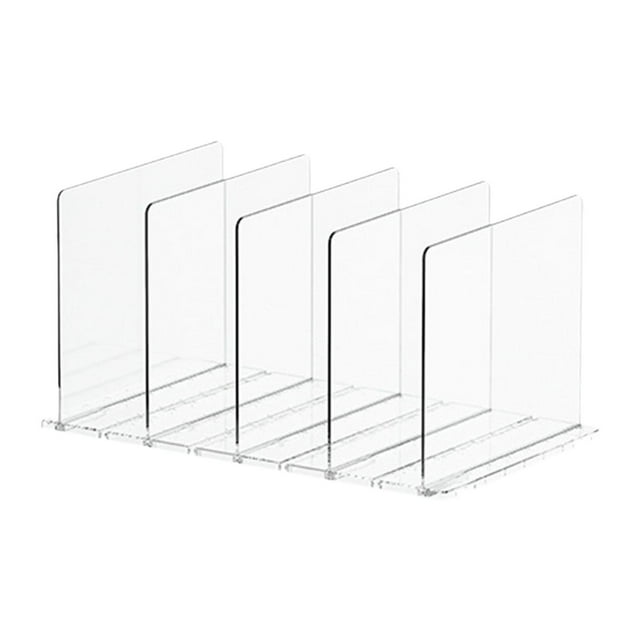 jifeng Acrylic Shelf Dividers Portable Adjustable Sturdy Multipurpose Clothes Partition Board Separators for Kitchen Handbags Purses 5 Pieces